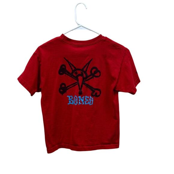 Bones Powell Peralta Youth Skateboard Red Tee size M - Picture 1 of 8
